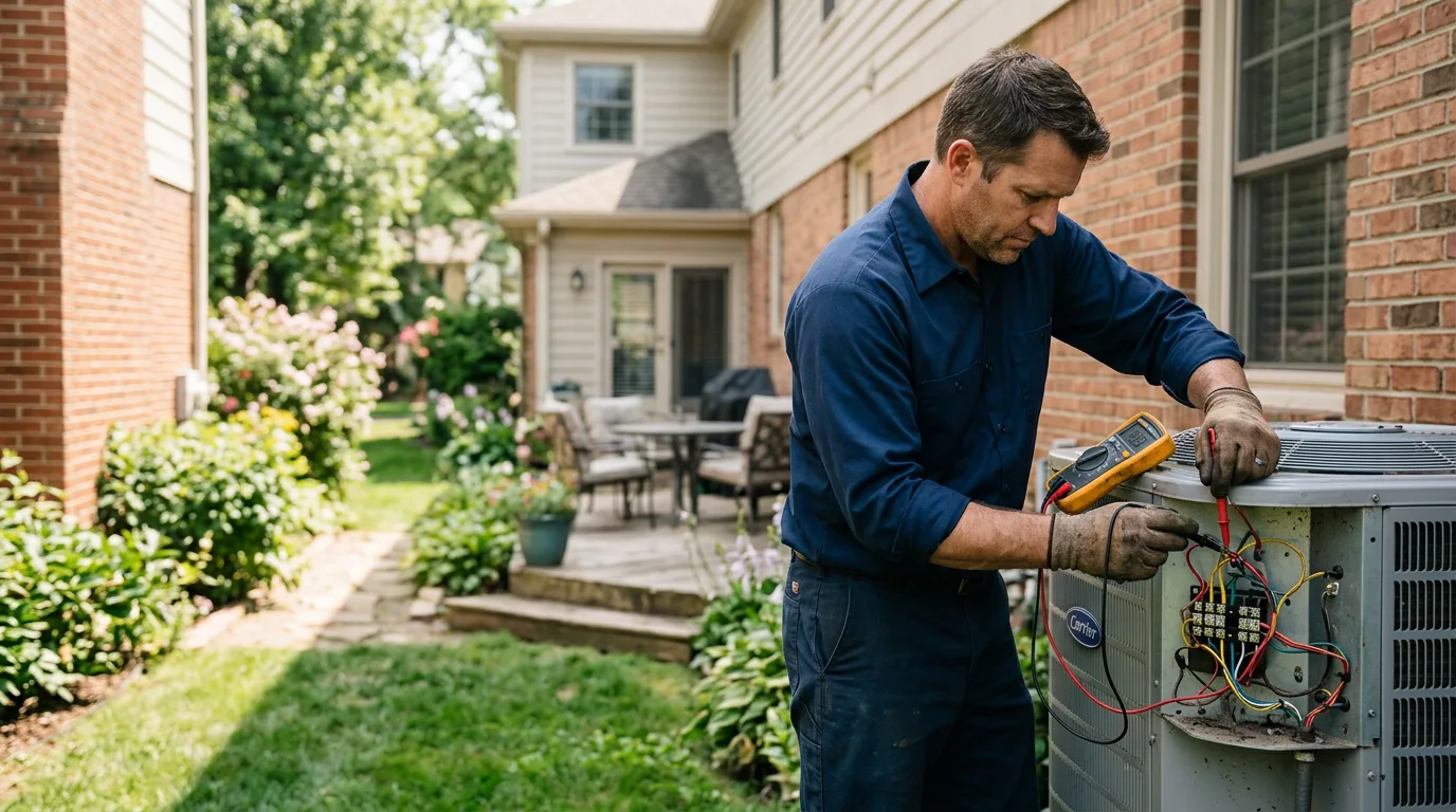 HVAC technician working near Bay Village, OH